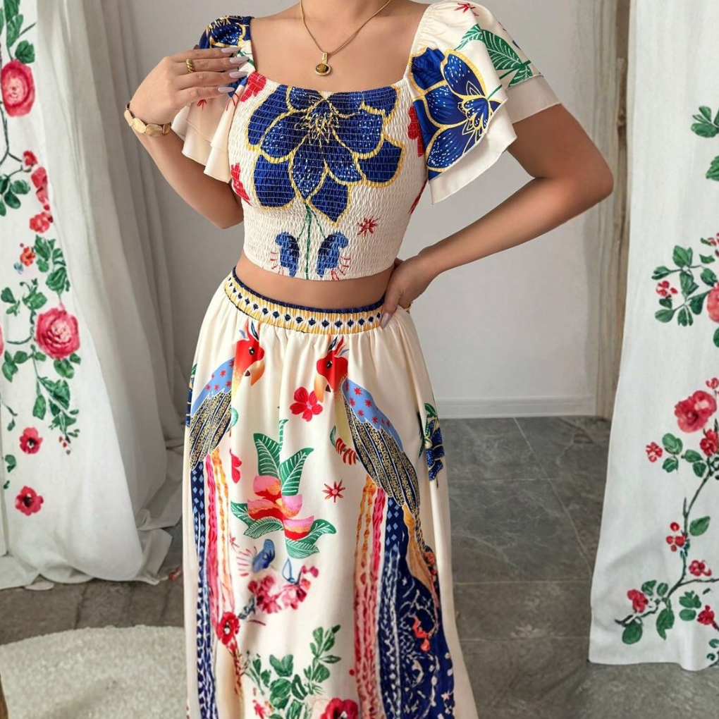 Conjunto de vacaciones a la moda para mujer