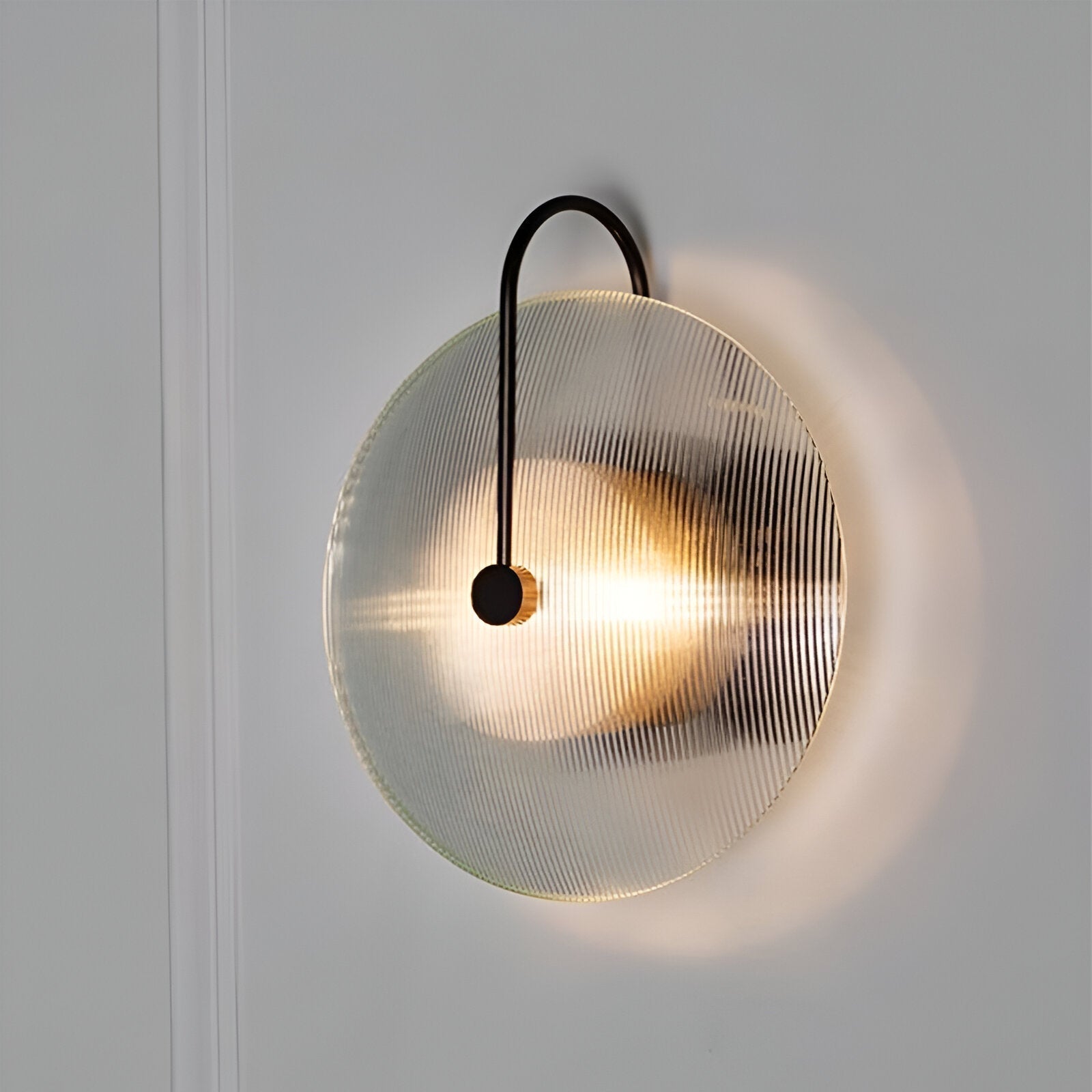 Postmoderne Noordse Matglas Ronde Wandlamp LED 1-Licht