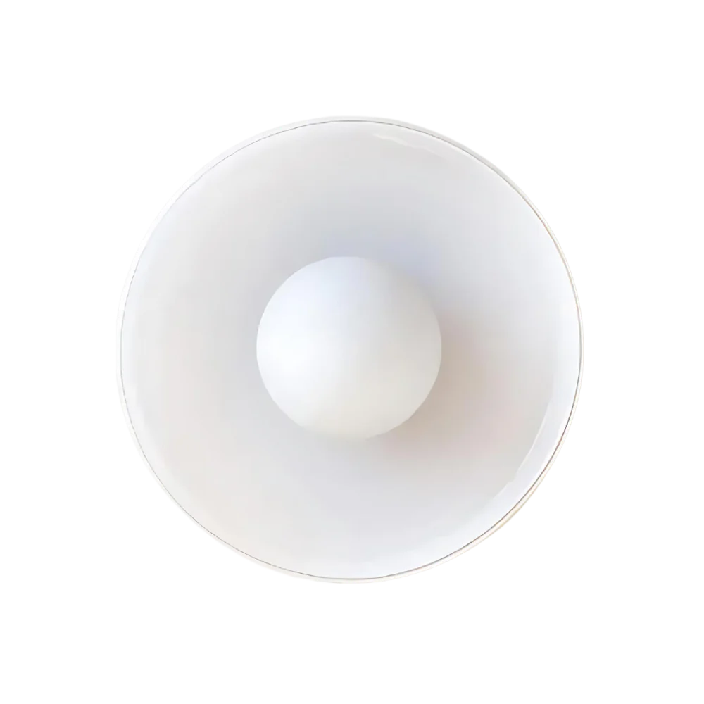Lampada da parete e soffitto a disco d'oliva in vetro nordico LED 1 luce