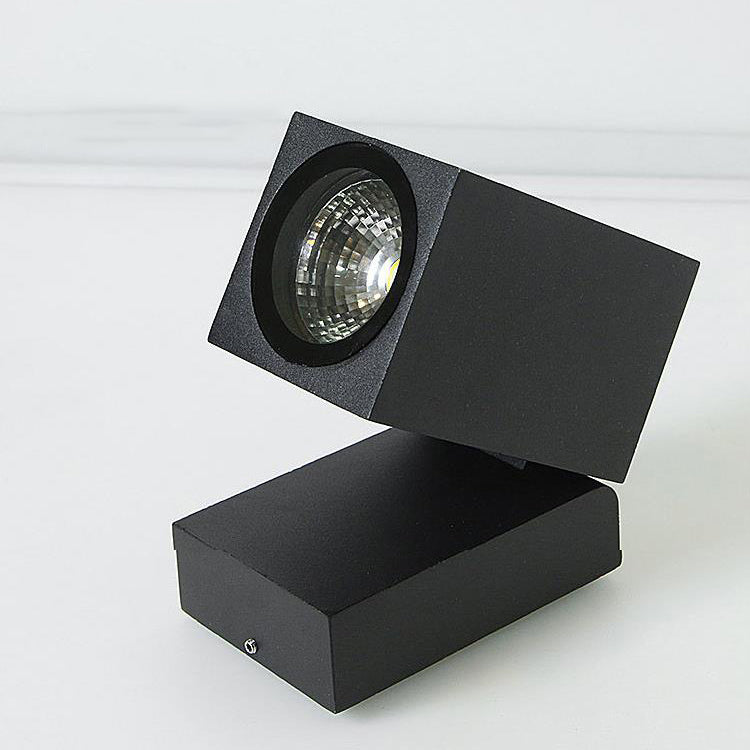 Aplique de pared exterior moderno cuadrado LED ajustable 1 luz
