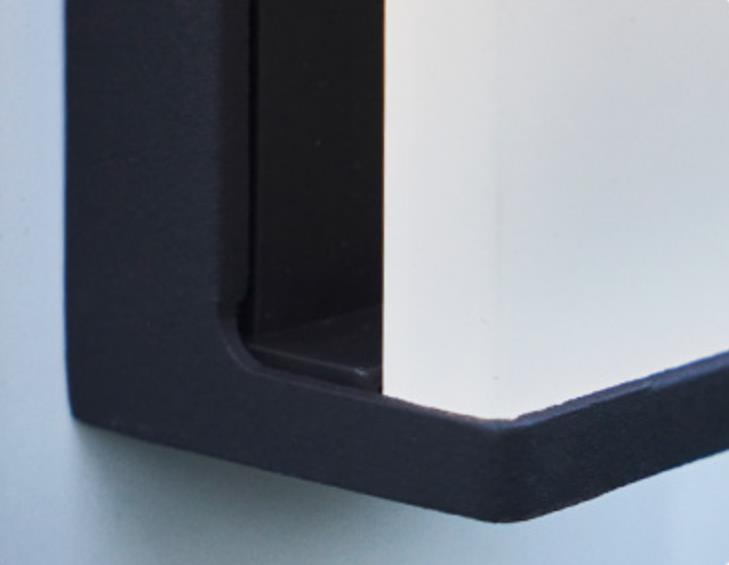 Aplique de pared solar LED moderno cuadrado con vidrio esmerilado