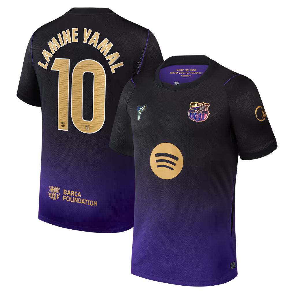 Barcelona 26/27 Away Jersey (Player Version) — Lamine Yamal 10 — Champions Patch