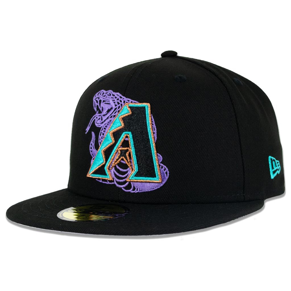 MLB Arizona Diamondbacks New Era Dubbel Visie 59FIFTY Fitted Pet - Zwart