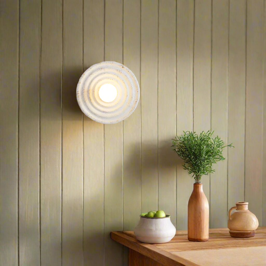 Applique da parete moderno minimalista in resina circolare G4 1 luce