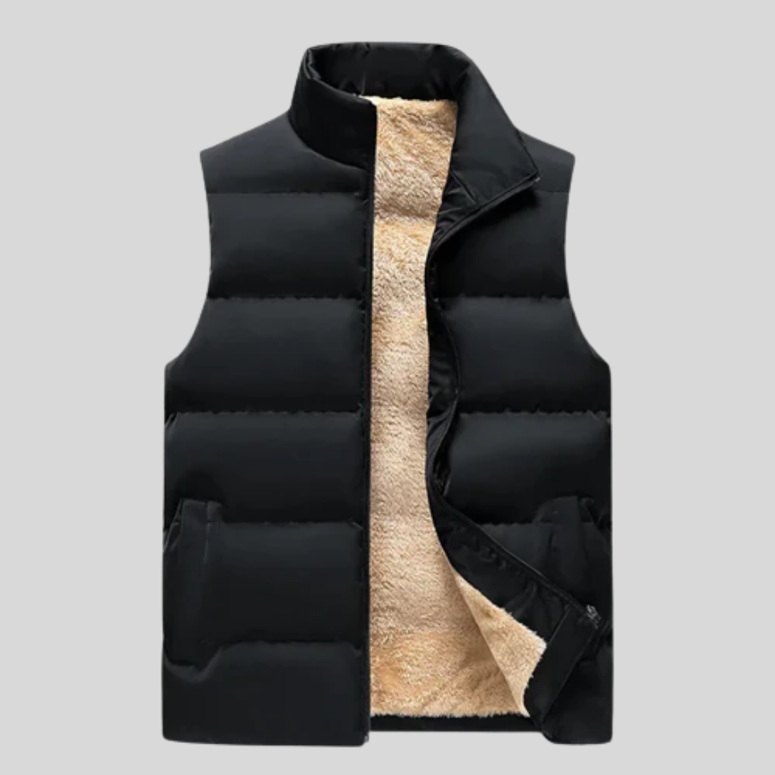 Chaleco de invierno para hombre de mezcla de lana