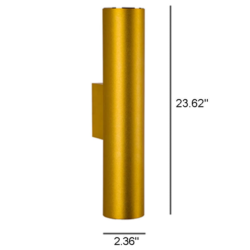 Applique da parete moderna cilindrica LED 2 luci