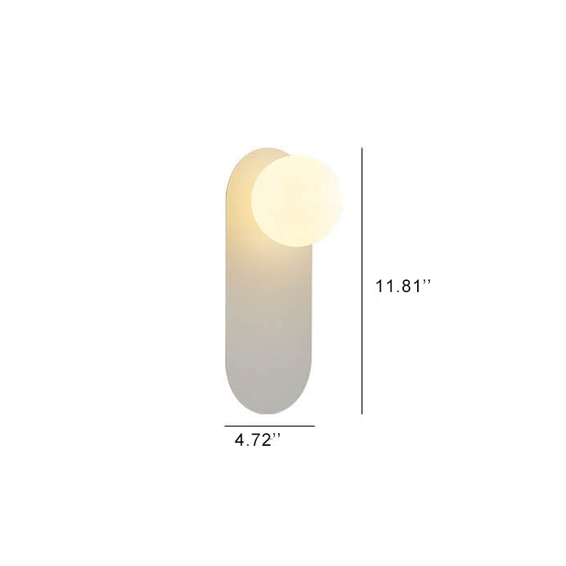 Nordische minimalistische Glas Globus Wandleuchte 1-flammig