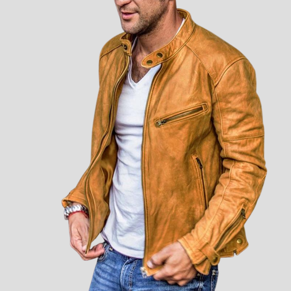 Chaqueta para Hombre con Cuello Alto – Capa Elegante para Uso Diario