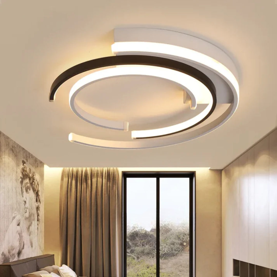 Moderne Spiral-LED-Deckenleuchte mit 1 Licht