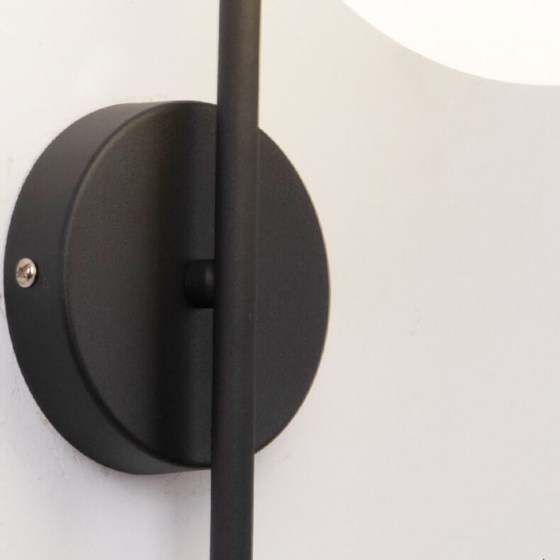 Nordische Glas-Kugel-Bogen-Wandleuchte mit 1 Licht
