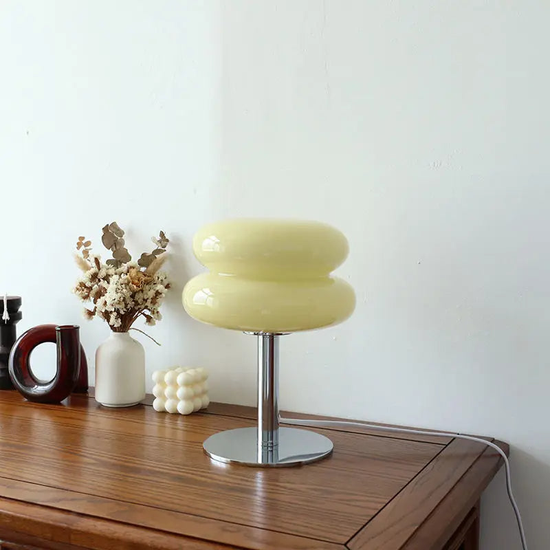 Bauhaus Glas-Skulpturale LED-Tischlampe, 1-flammig