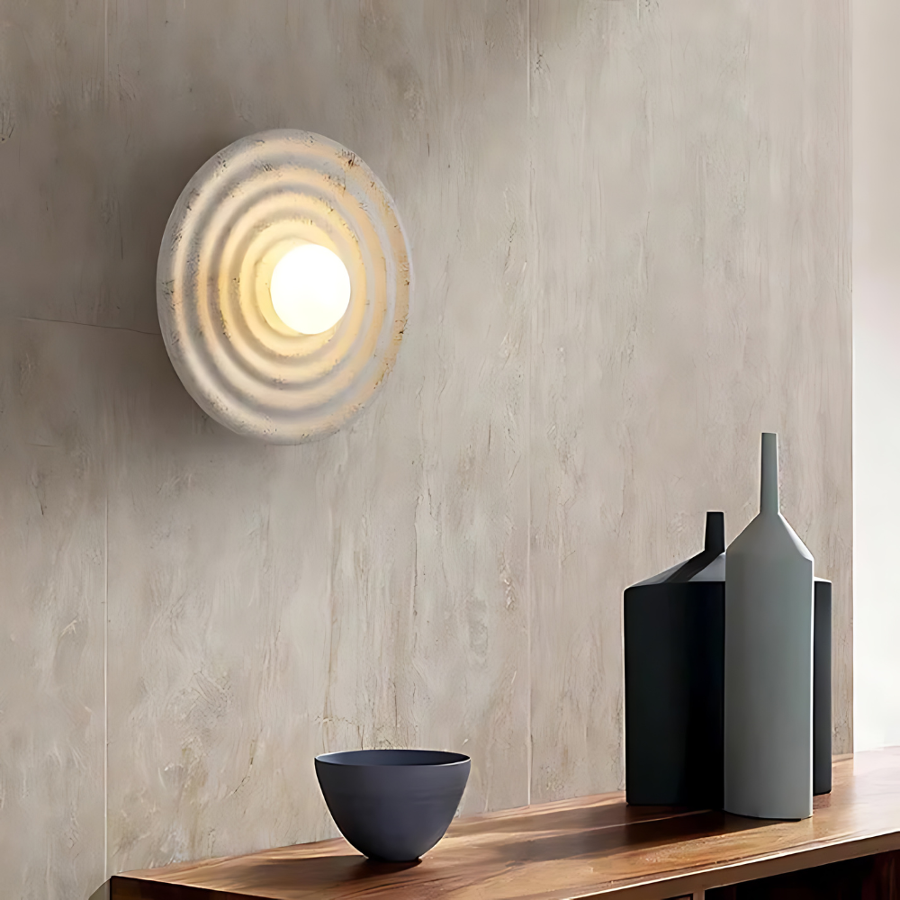 Applique da parete moderno minimalista in resina circolare G4 1 luce