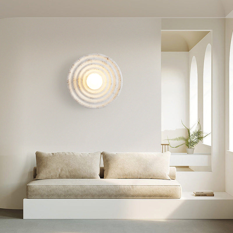 Applique da parete moderno minimalista in resina circolare G4 1 luce