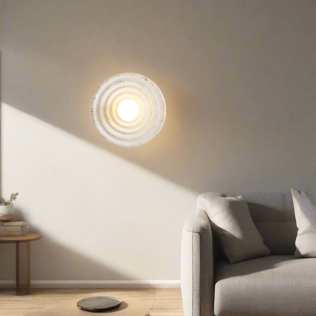 Applique da parete moderno minimalista in resina circolare G4 1 luce