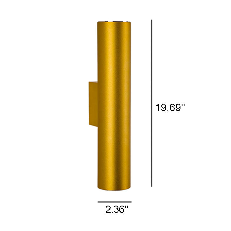 Applique da parete moderna cilindrica LED 2 luci