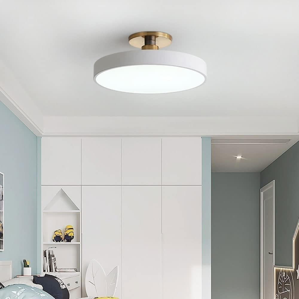 Lampada da soffitto rotonda in ottone LED moderna 1 luce