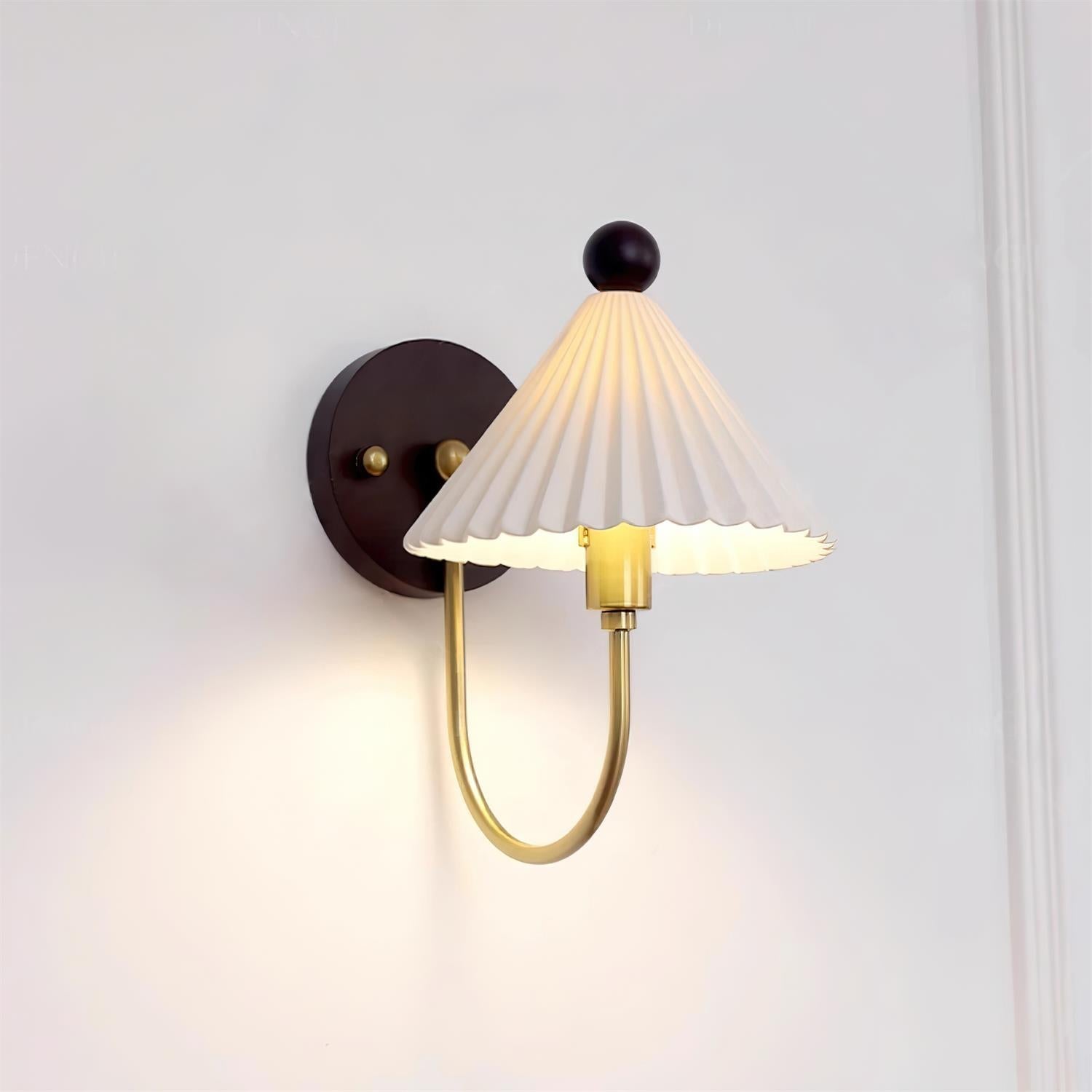 Retro nordischer Keramik Falten Wandleuchter LED 1-Flammig