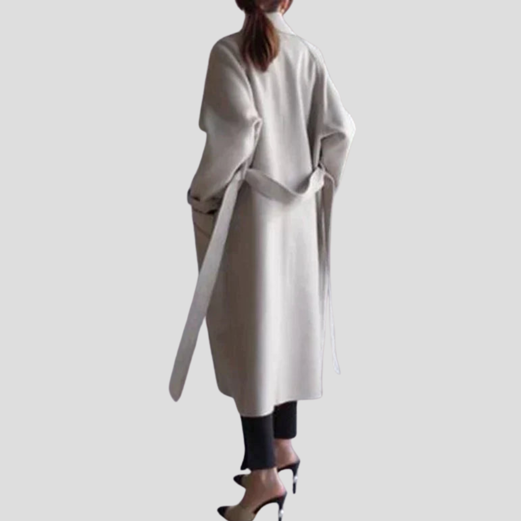 Women’s Long Wool Coat – Elegant Layer for Cold Days