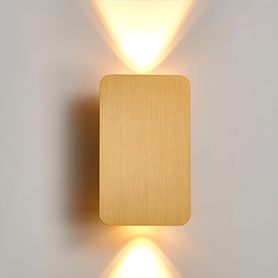 Minimalistische Glas LED-Wandleuchte 2-flammig