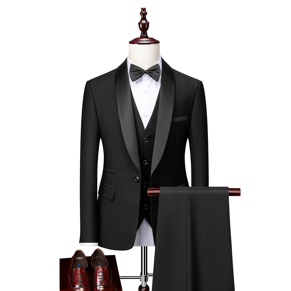 Conjunto de traje slim fit de 3 piezas para hombre