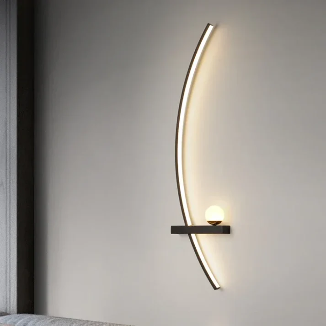 Modern Messing Boog LED Wandlamp 2-Licht