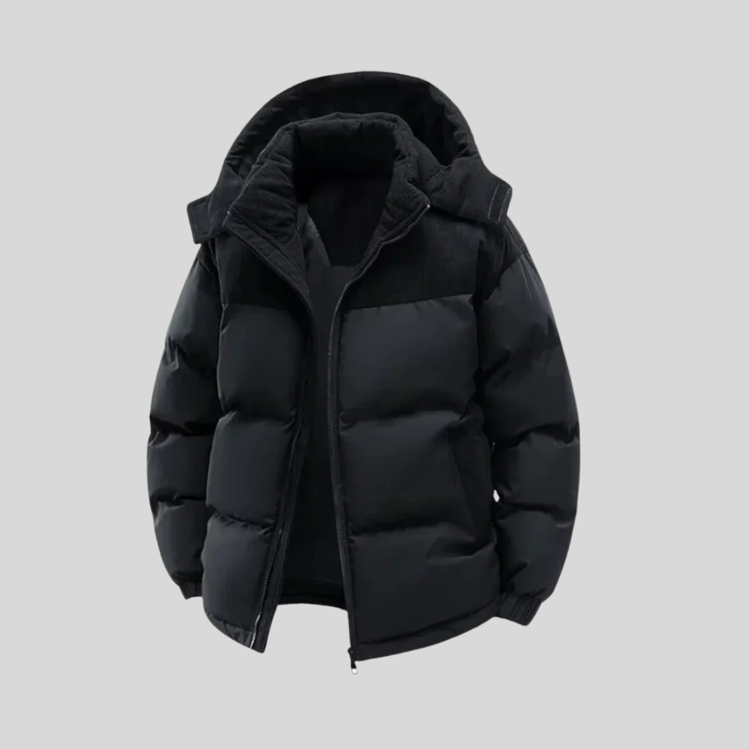 Chaqueta de invierno aislante para hombre con capucha