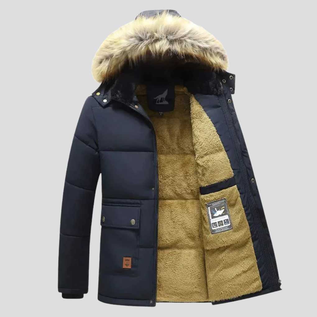 Parka invernale da uomo – Cappuccio rimovibile per abbigliamento adattabile al freddo
