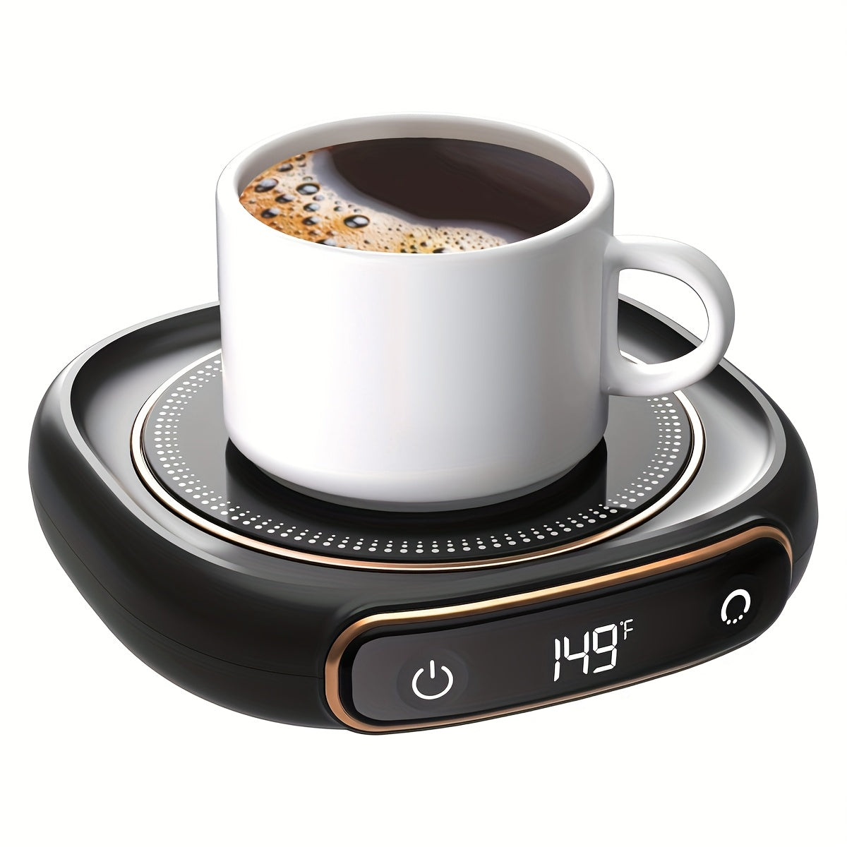 USB Intelligente Kaffeewärmer-Matte, kompakter Getränkewärmer mit Sicherheitstimer für Zuhause & Büro