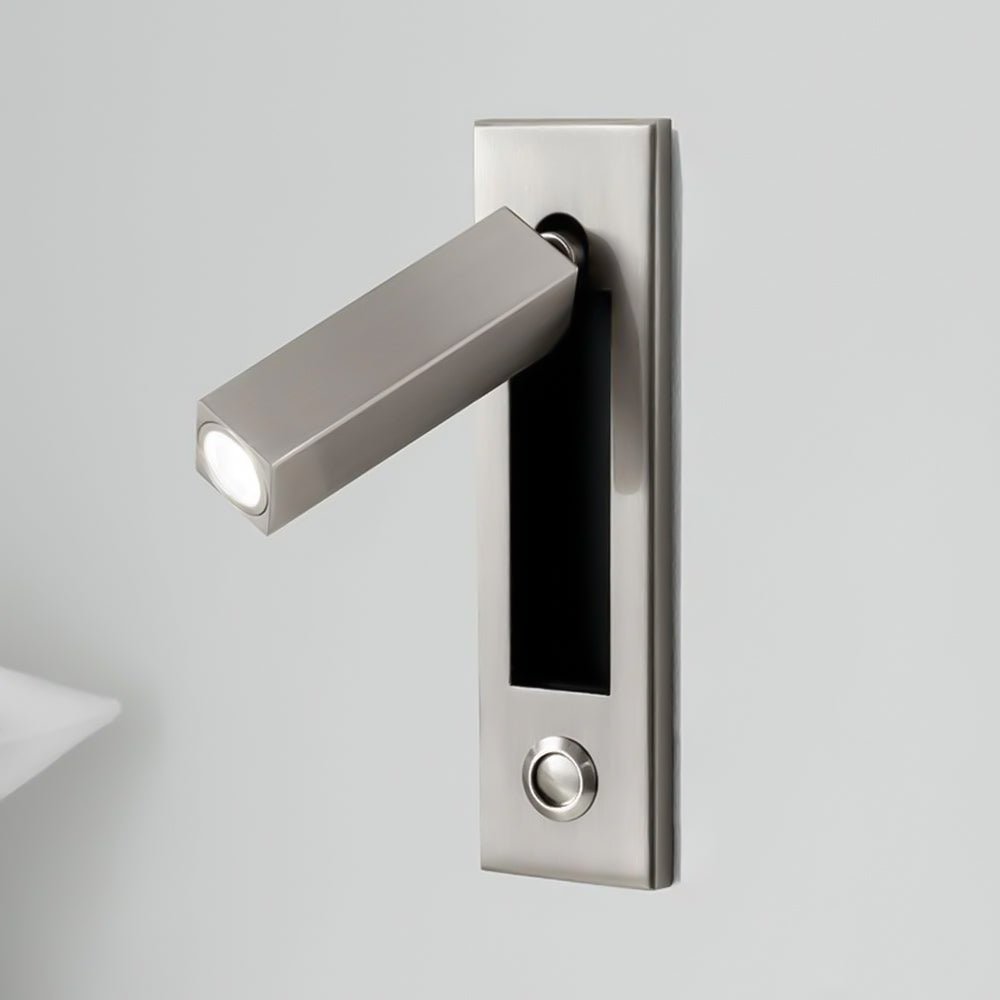Aplique de pared moderno minimalista empotrado de aluminio con LED 1 luz