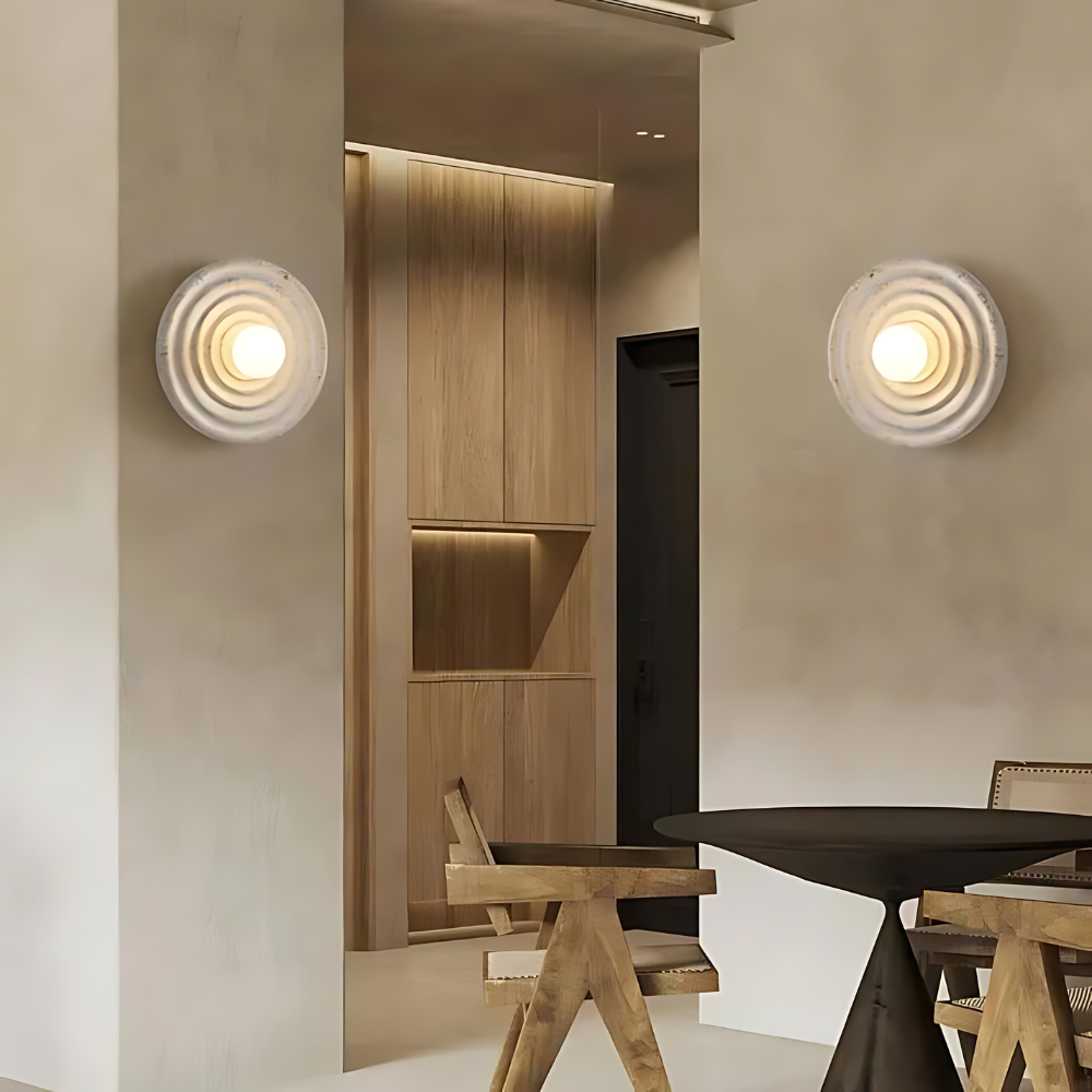 Applique da parete moderno minimalista in resina circolare G4 1 luce