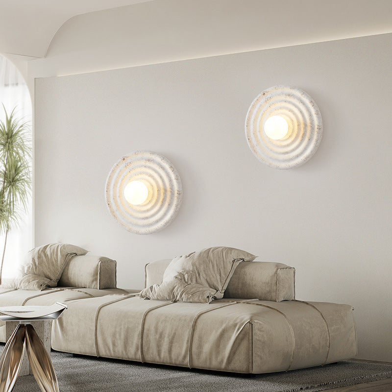 Applique da parete moderno minimalista in resina circolare G4 1 luce