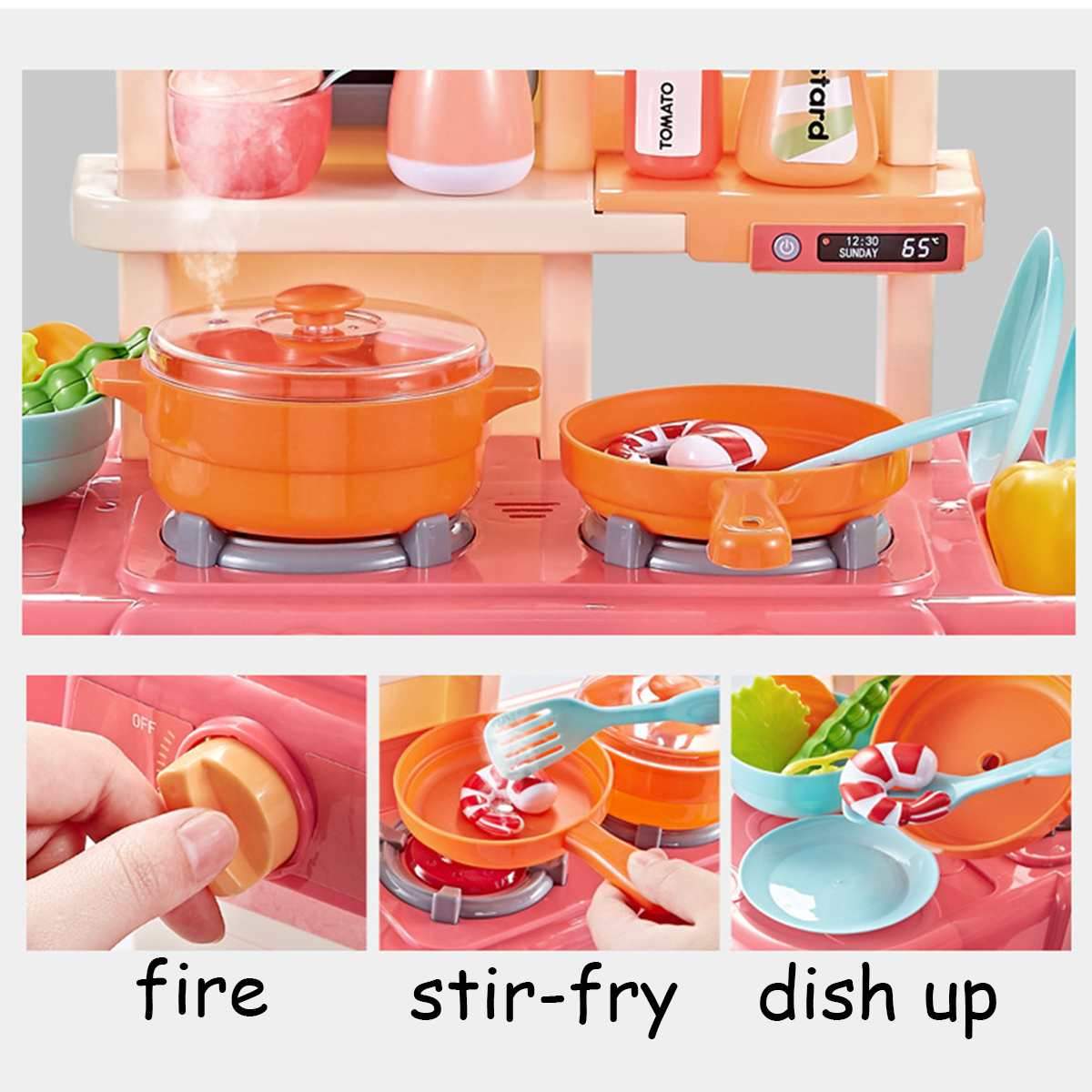 Set de cocina de juguete - Cocina para niños 23 piezas