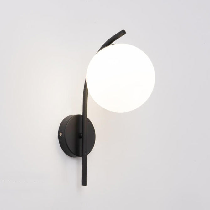 Nordische Glas-Kugel-Bogen-Wandleuchte mit 1 Licht