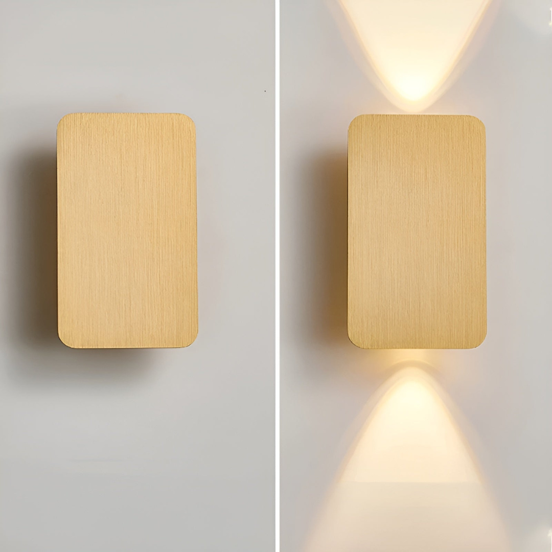 Minimalistische Glas LED-Wandleuchte 2-flammig