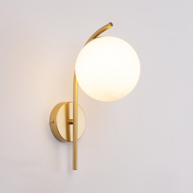 Nordische Glas-Kugel-Bogen-Wandleuchte mit 1 Licht