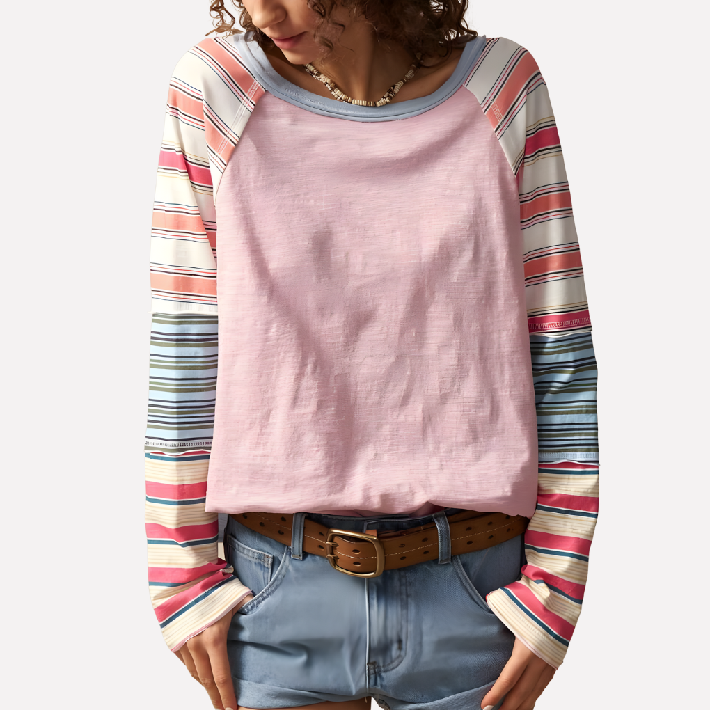 Women’s Bohemian Oversized Raglan-Sleeve Top
