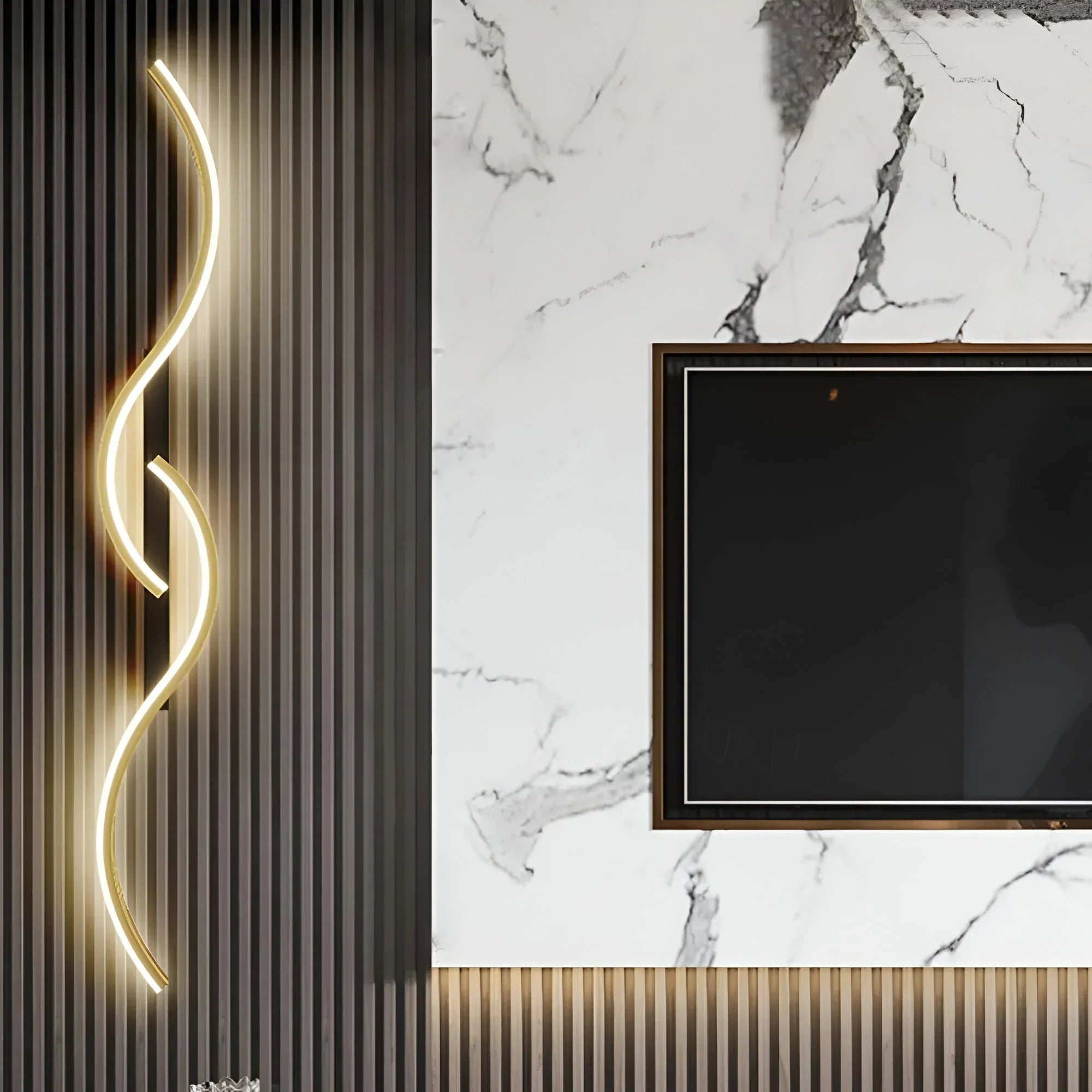 WaveGlow – Elegante lampada da parete curva
