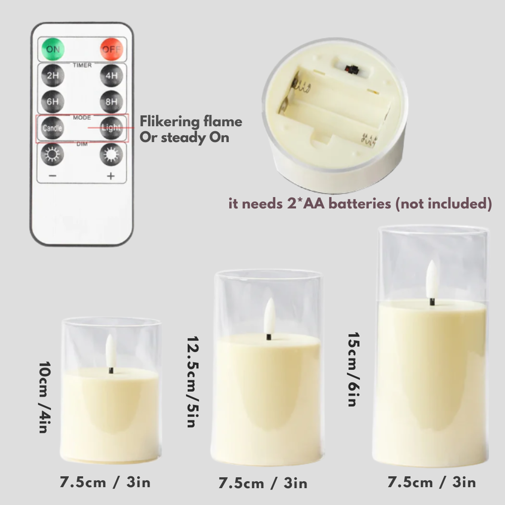 LED Candle 3-Piece Set