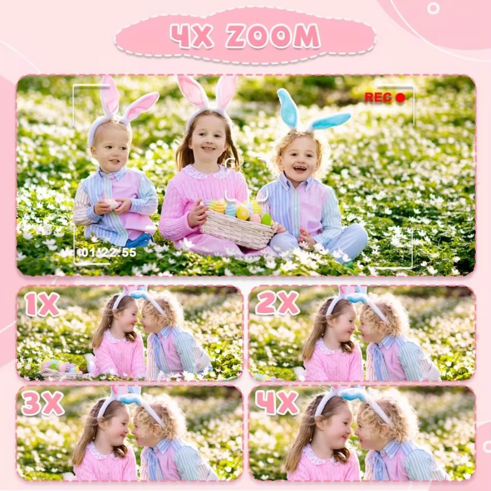 Fotocamera per bambini Unicorn HD con batteria ricaricabile da 32GB - Scatta foto e video fantastici!