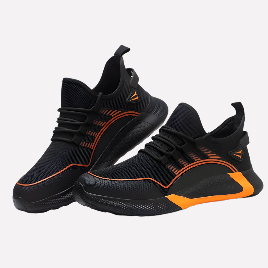 Sneakers da uomo con design a flusso d'aria per la sicurezza