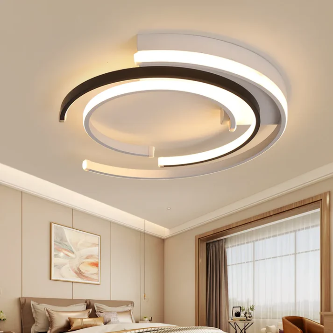 Moderne Spiral-LED-Deckenleuchte mit 1 Licht