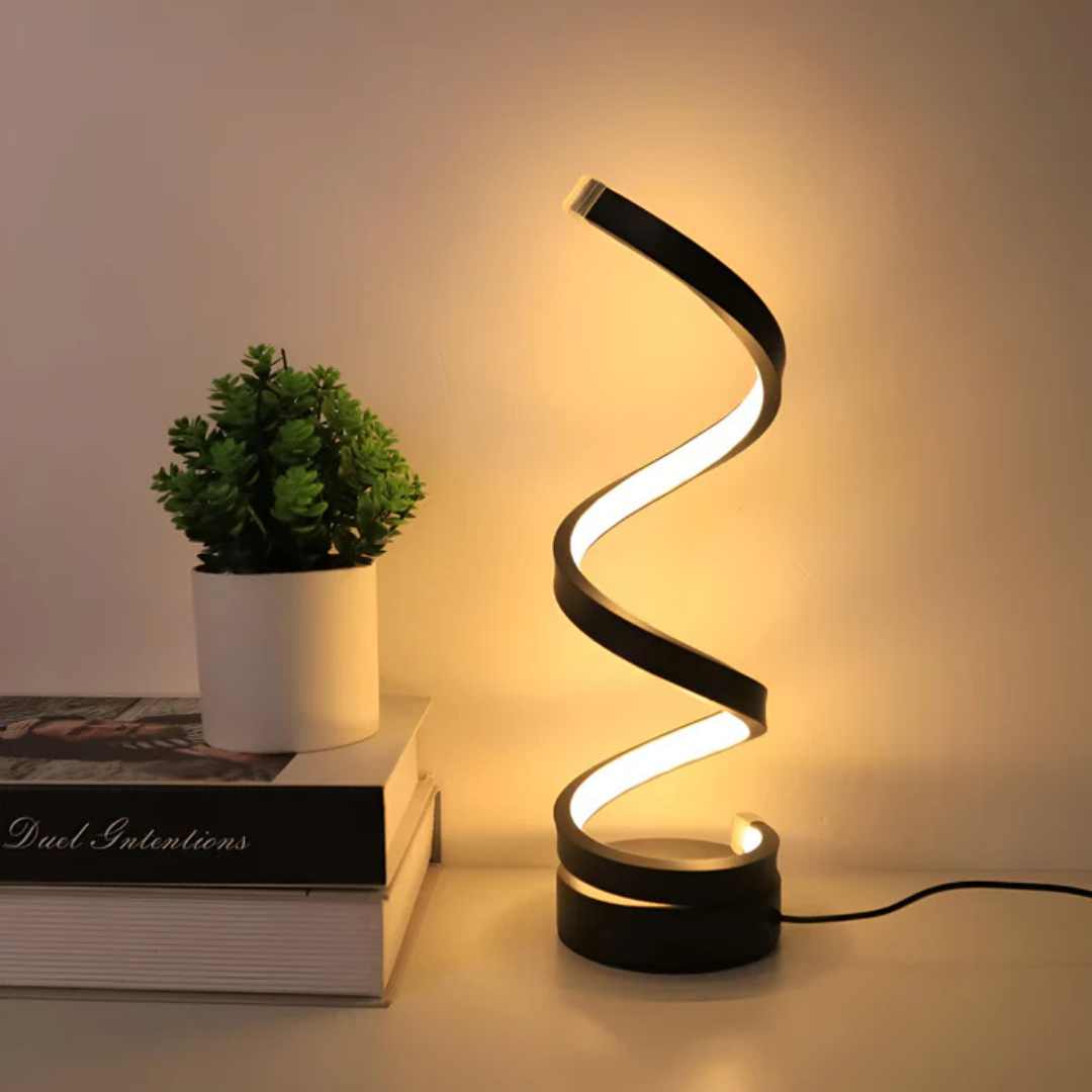 Lampada da tavolo moderna a spirale LED 1 luce