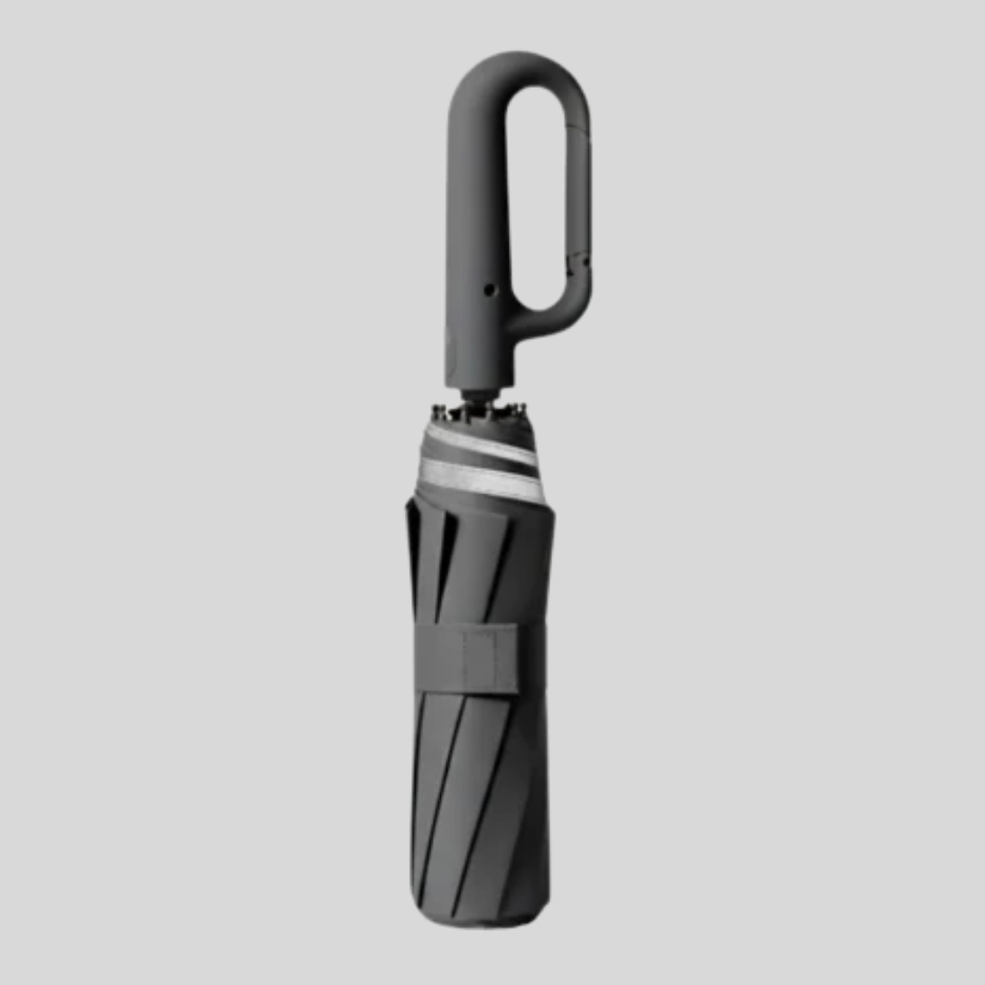 Windproof Automatic Folding Umbrella with Large Buckle Handle
