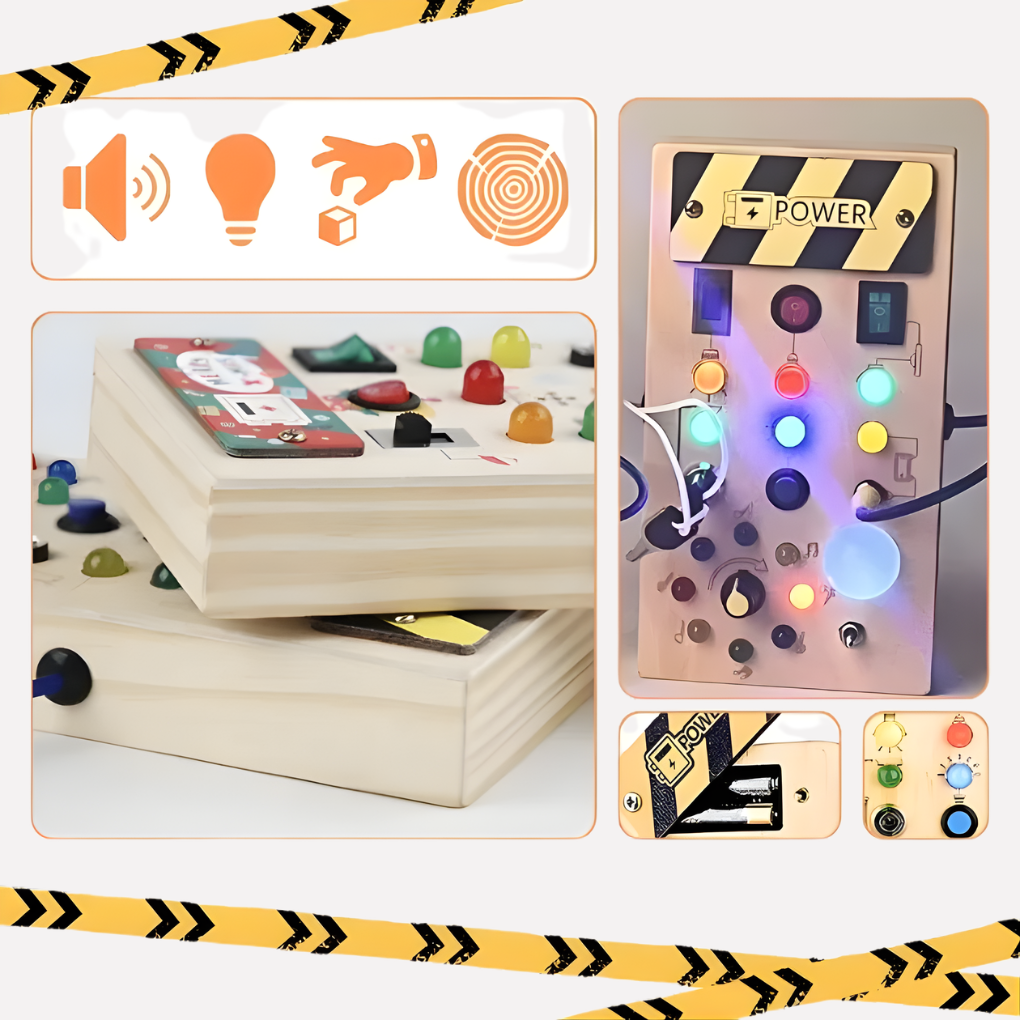 Montessori Beschäftigungsbrett mit LED-Leuchten