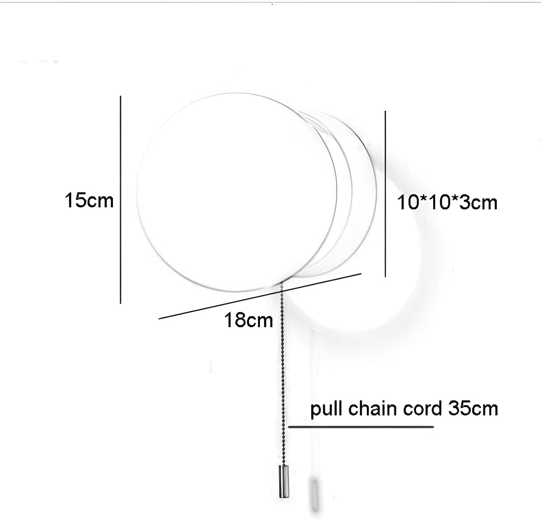 Applique da parete nordica minimalista con globo di vetro LED 1 luce con cordicella