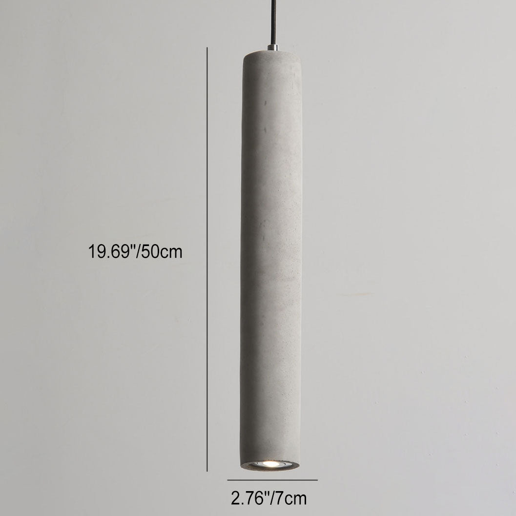 Industrial Cement Cylindrical Pendant 1-Light