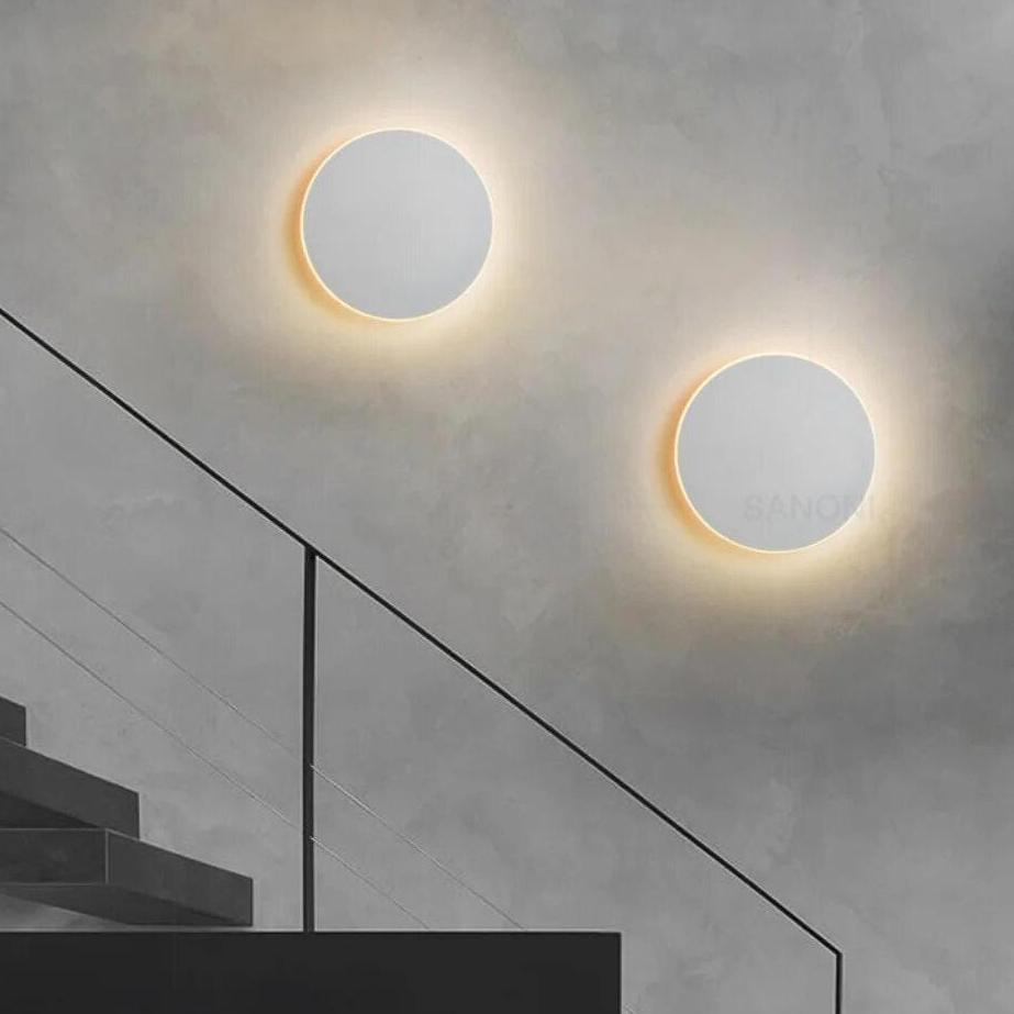 Aplique LED redondo moderno nórdico de 1 luz