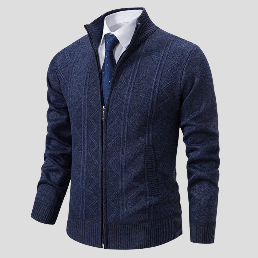 Herre cardigan – strikket lagdelingsstykke
