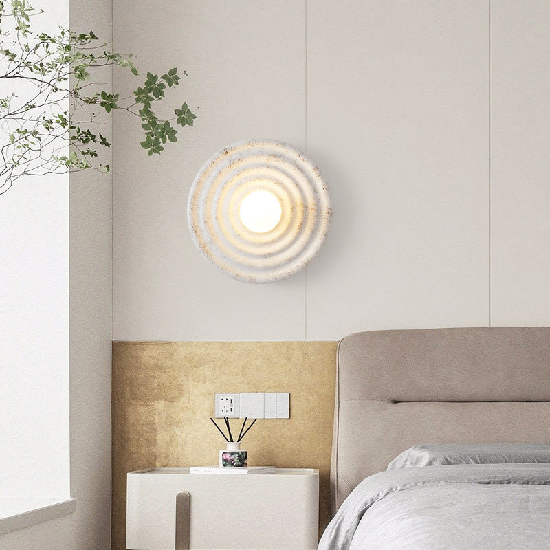 Applique da parete moderno minimalista in resina circolare G4 1 luce