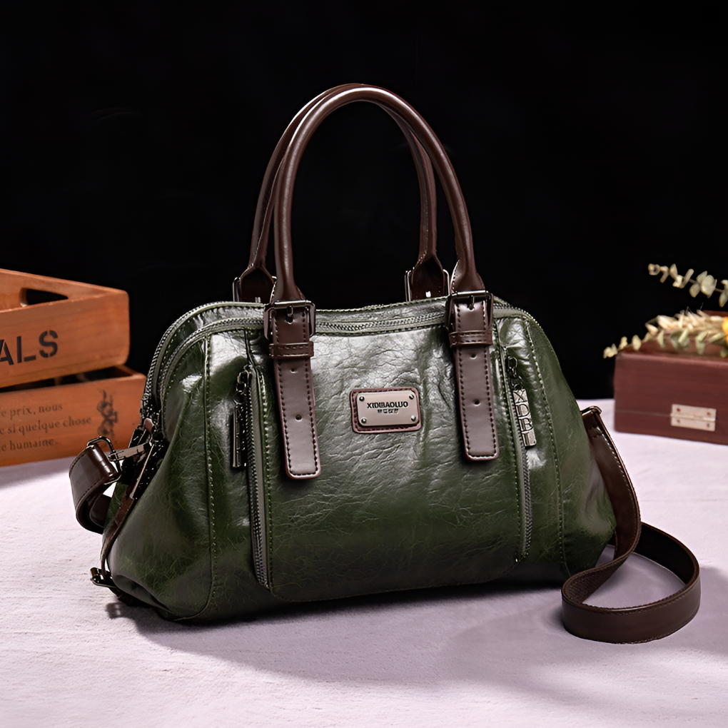 Zeitlose Lederhandtasche